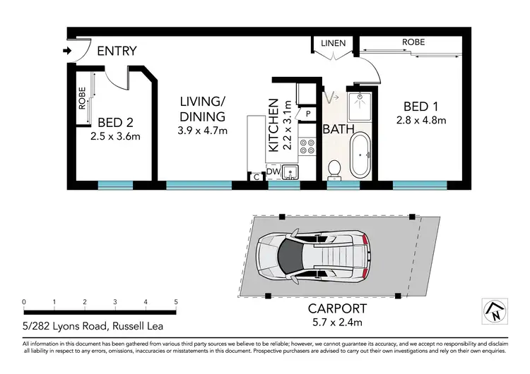 Floorplan of Homely apartment listing, 5/282 Lyons Road, Russell Lea NSW 2046