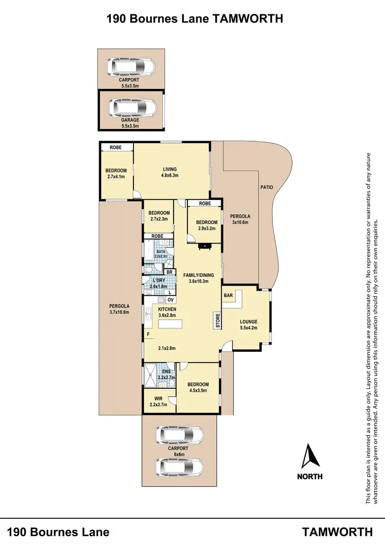 Floorplan of Homely rural property listing, 190 Bournes Lane, Tamworth NSW 2340