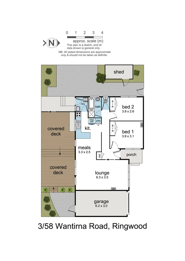 Floorplan of Homely unit listing, 3/58 Wantirna Road, Ringwood VIC 3134