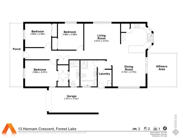 Floorplan of Homely house listing, 13 Hannam Crescent, Forest Lake QLD 4078