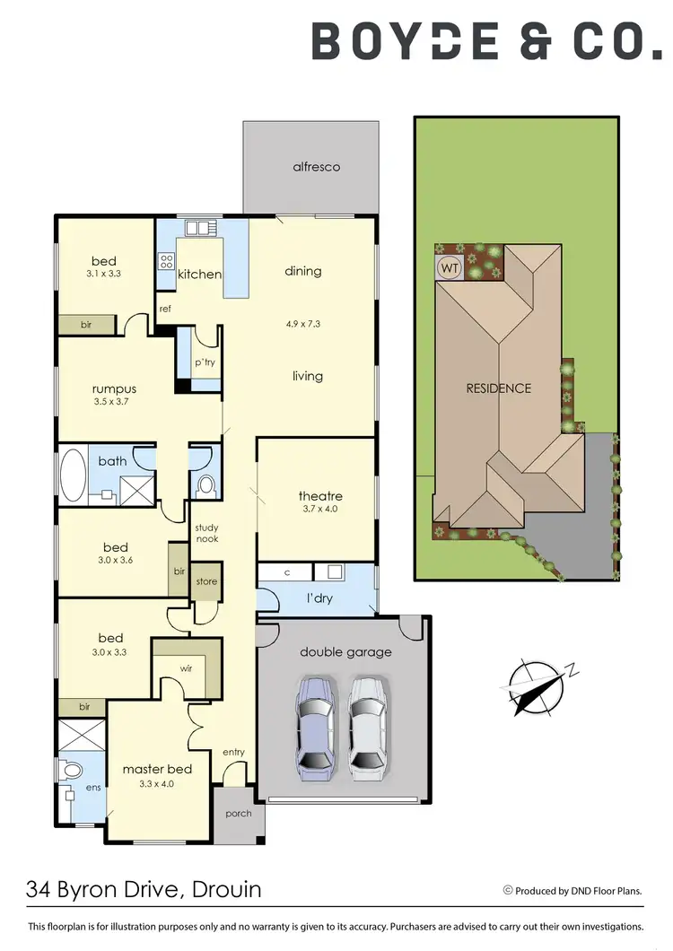 Floorplan of Homely house listing, 34 Byron Drive, Drouin VIC 3818