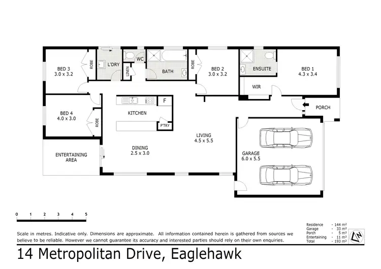Floorplan of Homely house listing, 14 Metropolitan Drive, Eaglehawk VIC 3556