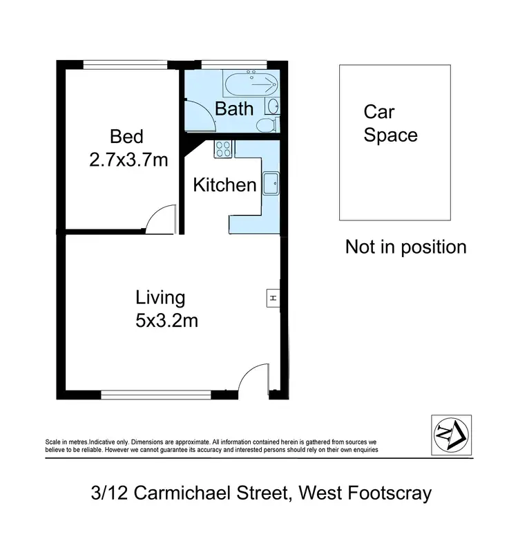 Floorplan of Homely apartment listing, 3/12 Carmichael Street, West Footscray VIC 3012