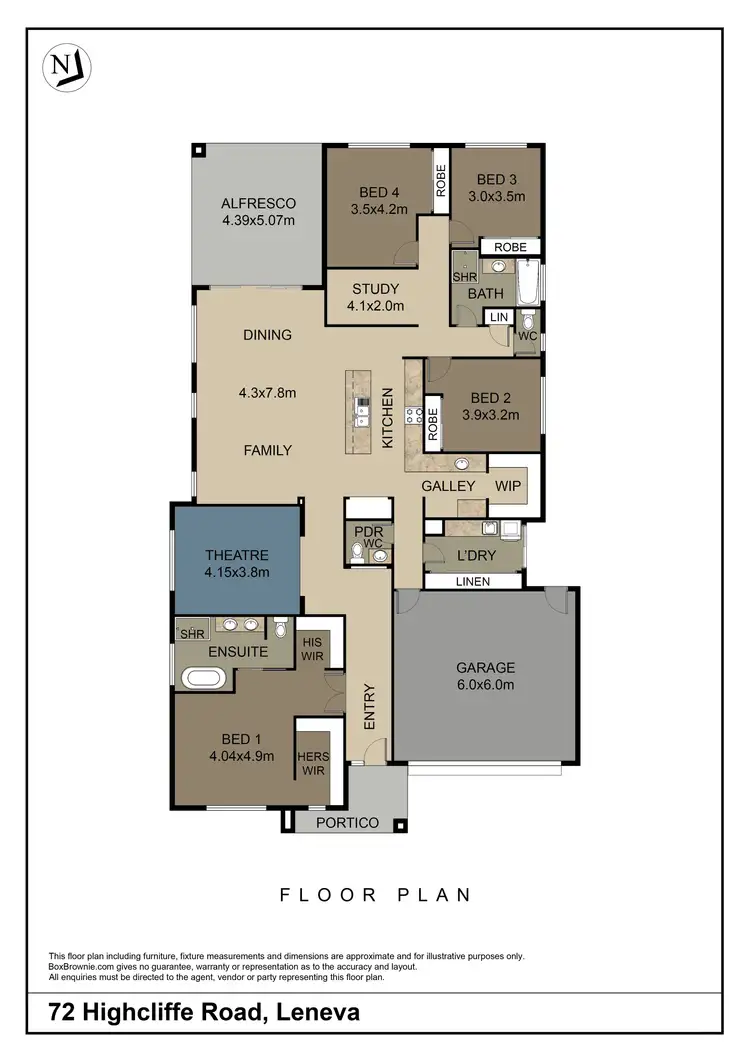 Floorplan of Homely house listing, 72 Highcliffe Road, Leneva VIC 3691