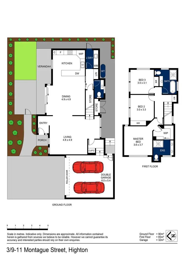 Floorplan of Homely townhouse listing, 3/9-11 Montague Street, Highton VIC 3216
