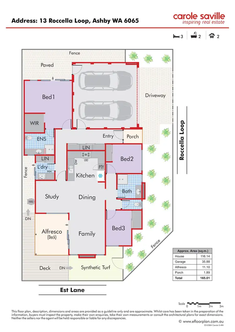 Floorplan of Homely house listing, 13 Roccella Loop, Ashby WA 6065