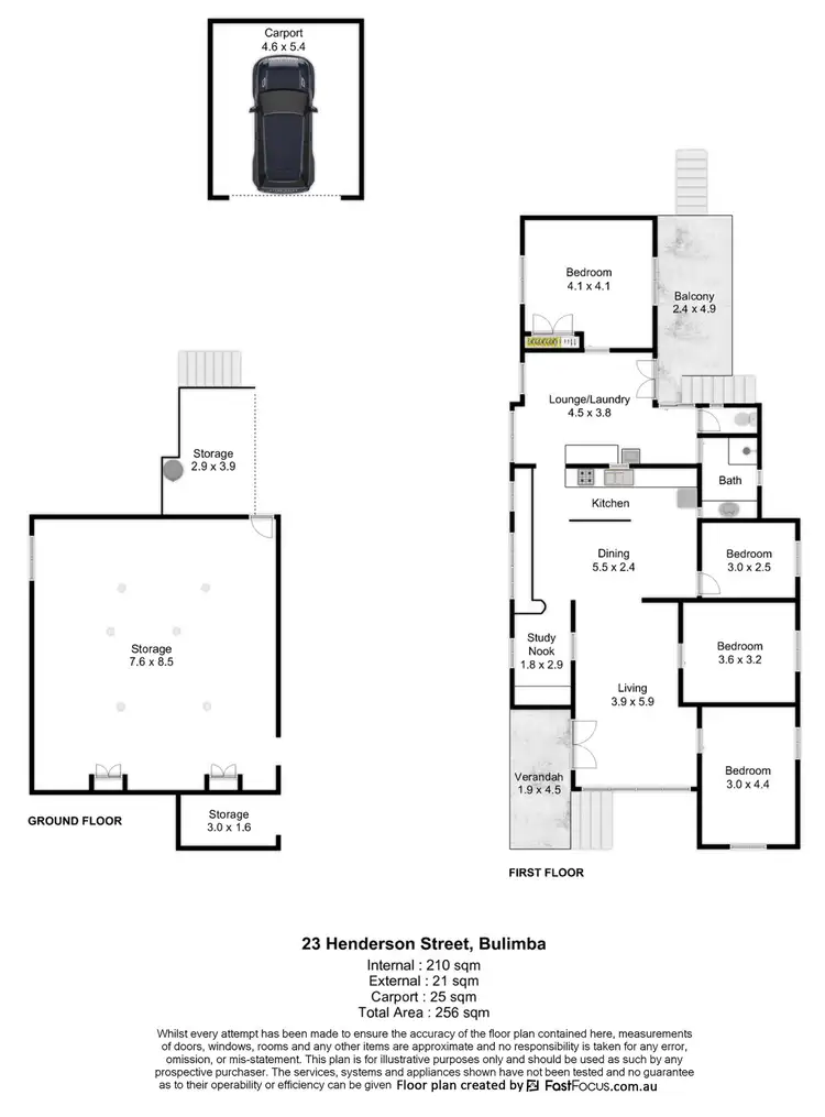 Floorplan of Homely house listing, 23 Henderson Street, Bulimba QLD 4171