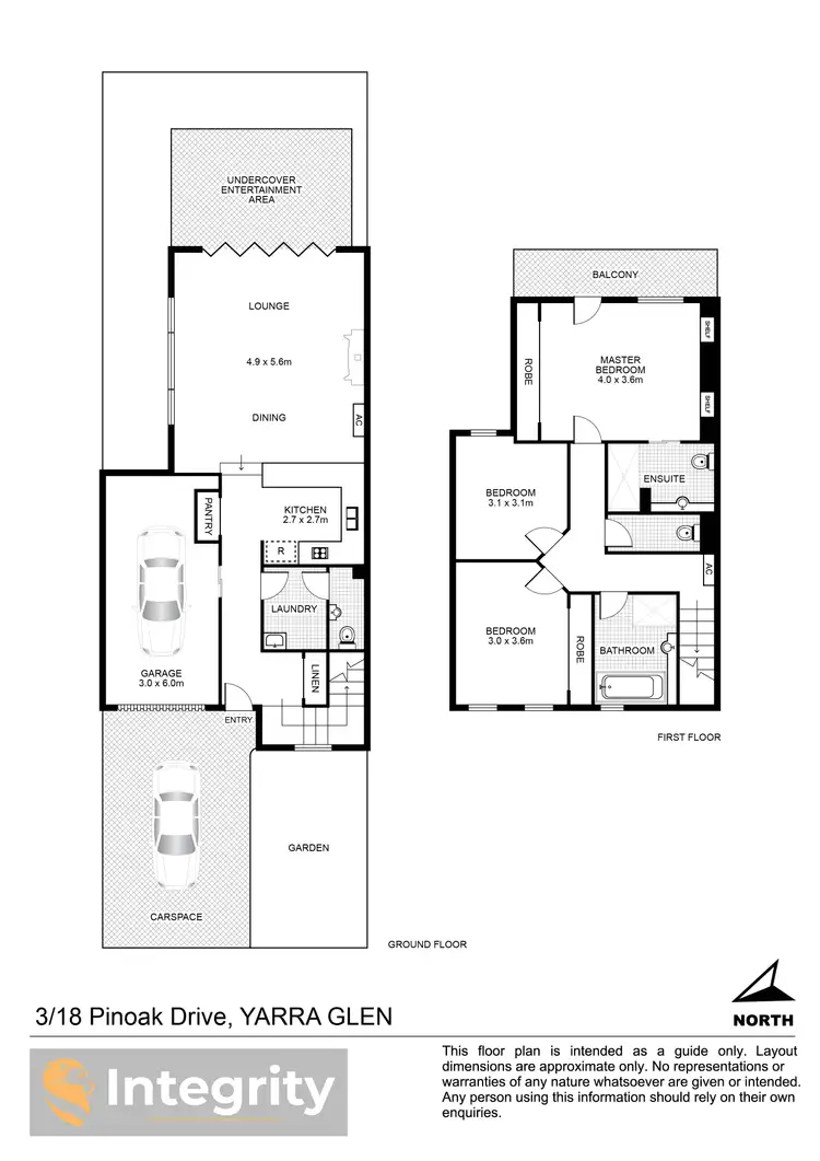 Floorplan of Homely townhouse listing, 3/18 Pinoak Drive, Yarra Glen VIC 3775