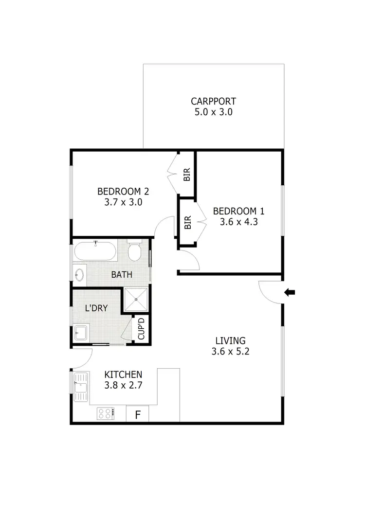 Floorplan of Homely house listing, 3/3 Bailes Street, Bendigo VIC 3550