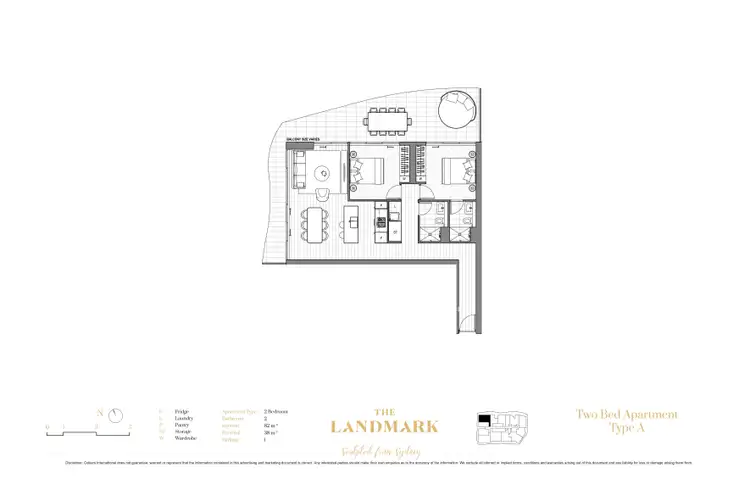 Floorplan of Homely apartment listing, 3801/500 Pacific Highway, St Leonards NSW 2065