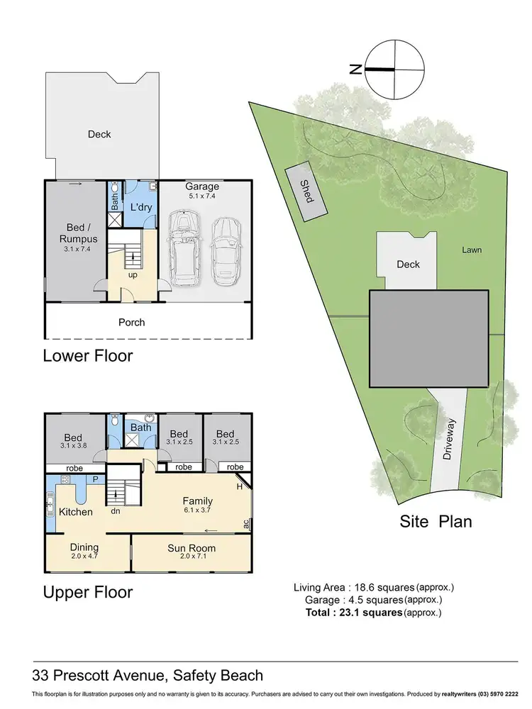 Floorplan of Homely house listing, 33 Prescott Avenue, Safety Beach VIC 3936
