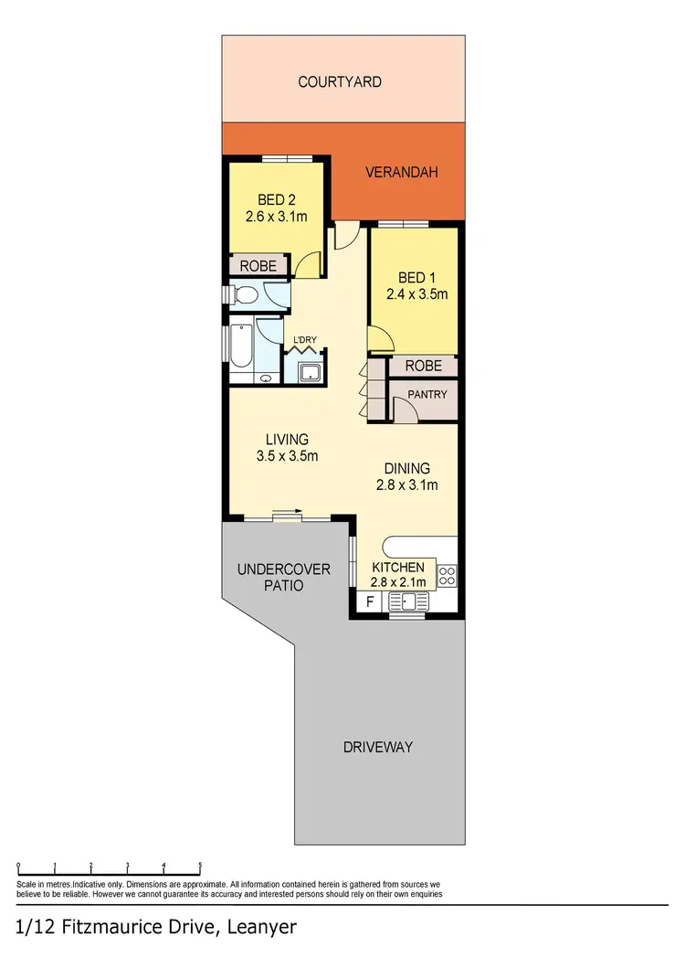 Floorplan of Homely unit listing, 1/12 Fitzmaurice Drive, Leanyer NT 812