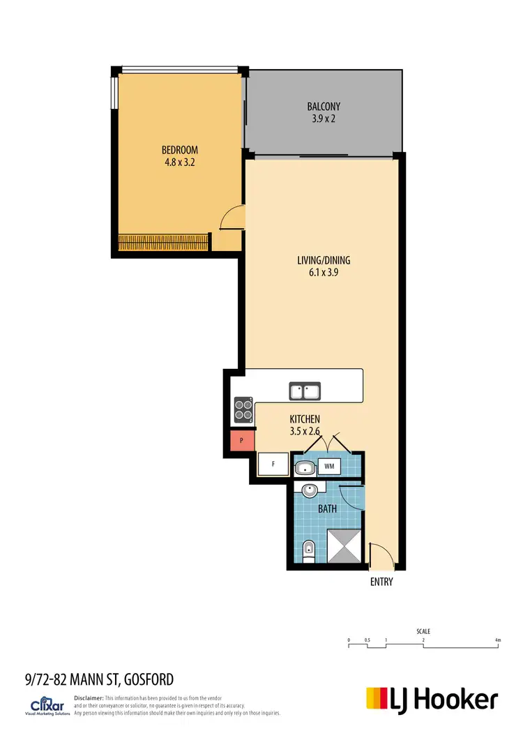 Floorplan of Homely apartment listing, 9/72-82 Mann Street, Gosford NSW 2250