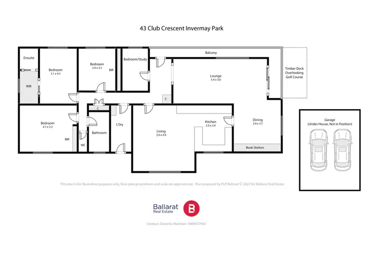 Floorplan of Homely house listing, 43 Club Crescent, Invermay Park VIC 3350