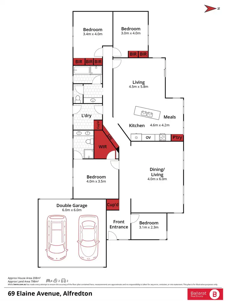 Floorplan of Homely house listing, 69 Elaine Avenue, Alfredton VIC 3350