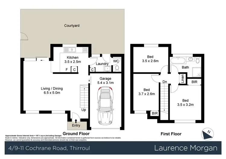Floorplan of Homely townhouse listing, 4/9-11 Cochrane Road, Thirroul NSW 2515