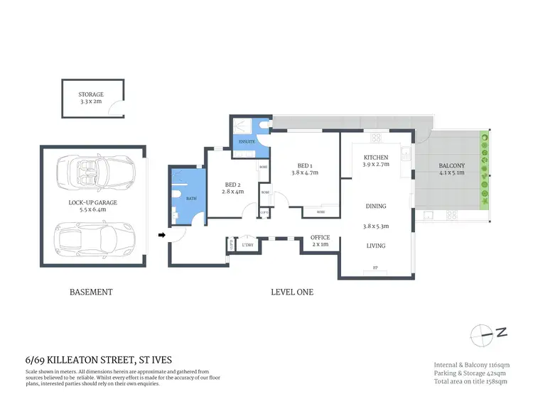 Floorplan of Homely unit listing, 6/69 Killeaton Street, St Ives NSW 2075