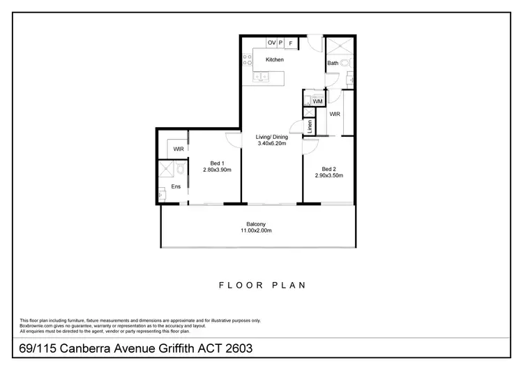 Floorplan of Homely apartment listing, 69/115 Canberra Avenue, Griffith ACT 2603