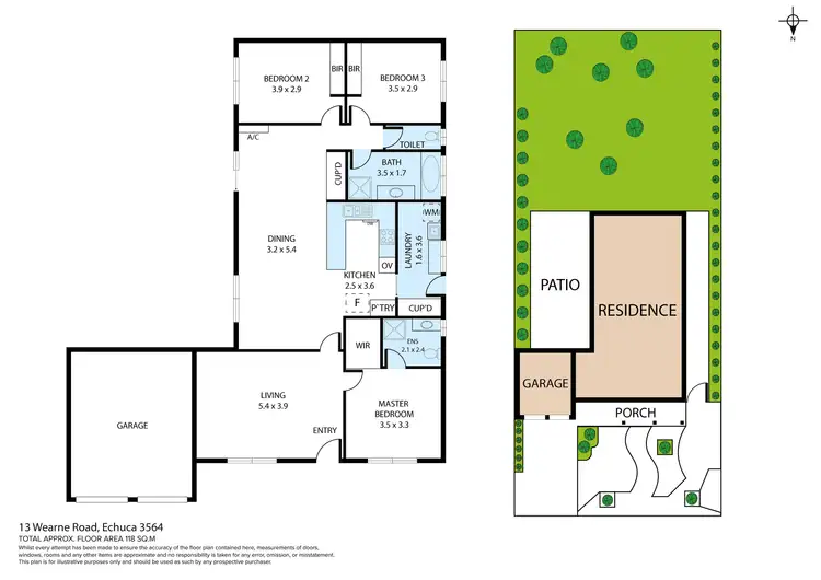 Floorplan of Homely house listing, 13 Wearne Road, Echuca VIC 3564