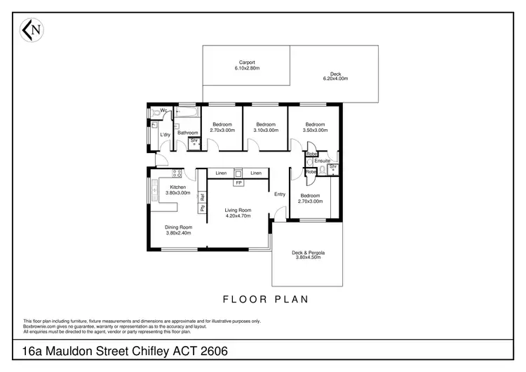 Floorplan of Homely house listing, 16a Mauldon Street, Chifley ACT 2606