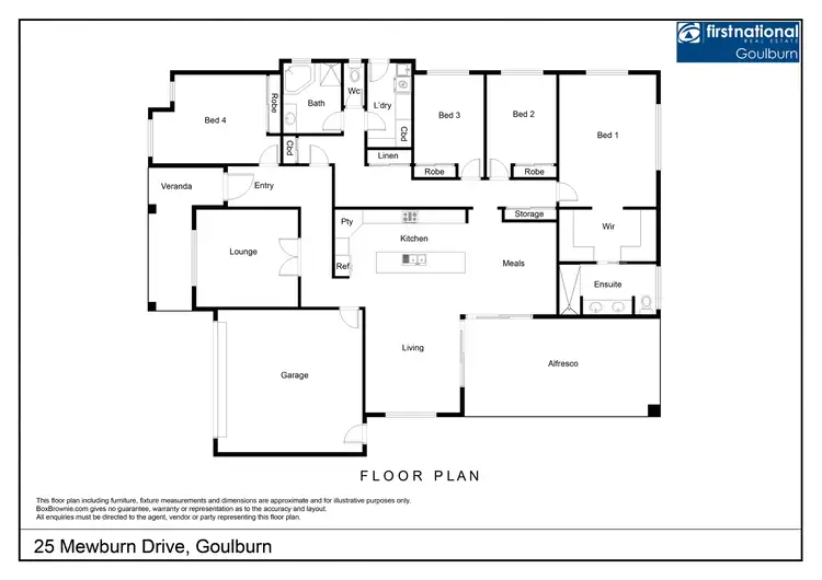 Floorplan of Homely house listing, 25 Mewburn Drive, Goulburn NSW 2580