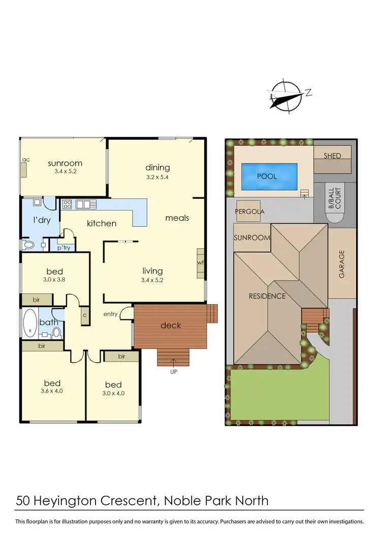 Floorplan of Homely house listing, 50 Heyington Crescent, Noble Park North VIC 3174