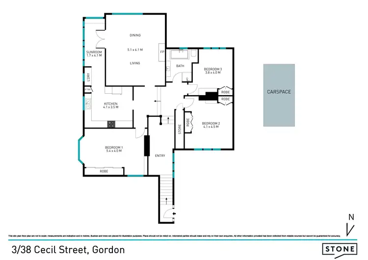 Floorplan of Homely apartment listing, 3/38 Cecil Street, Gordon NSW 2072