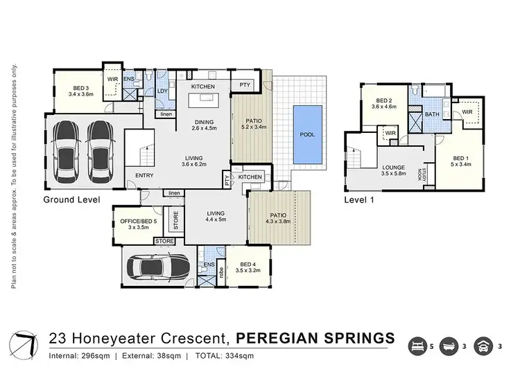 Floorplan of Homely house listing, 23 Honeyeater Crescent, Peregian Springs QLD 4573