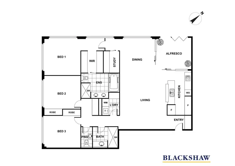 Floorplan of Homely apartment listing, 22/11 Sydney Avenue, Barton ACT 2600