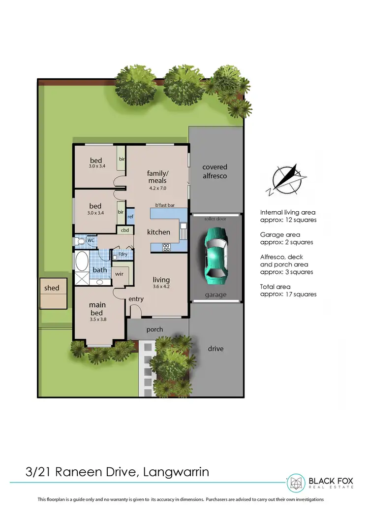 Floorplan of Homely unit listing, 3/21 Raneen Drive, Langwarrin VIC 3910