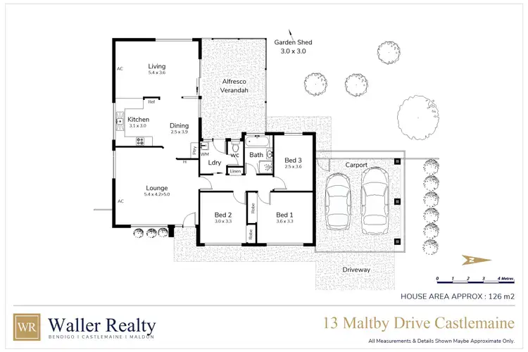 Floorplan of Homely house listing, 13 Maltby Drive, Castlemaine VIC 3450
