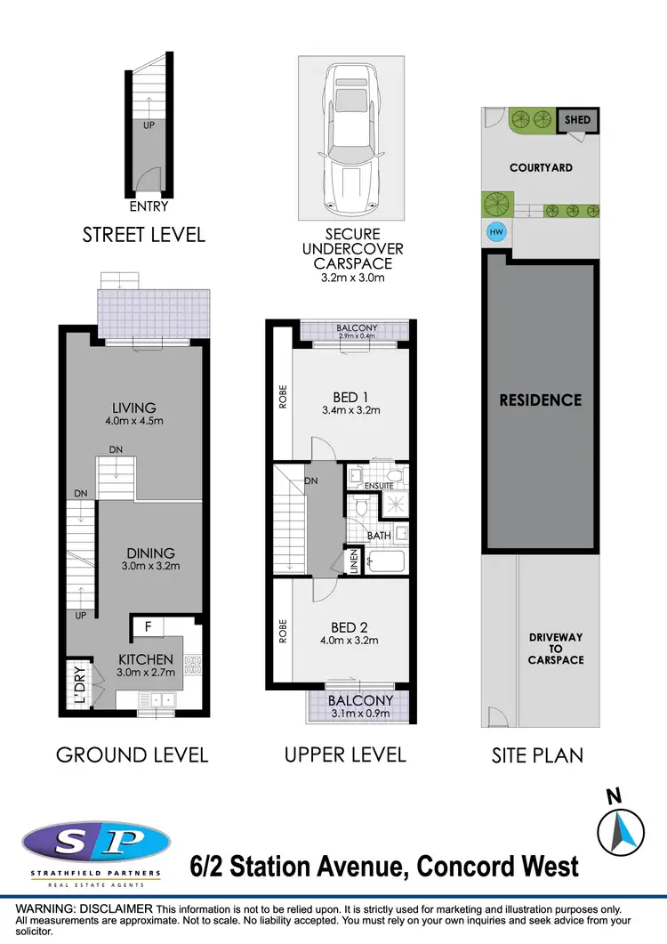 Floorplan of Homely townhouse listing, 6/2 Station Avenue, Concord West NSW 2138