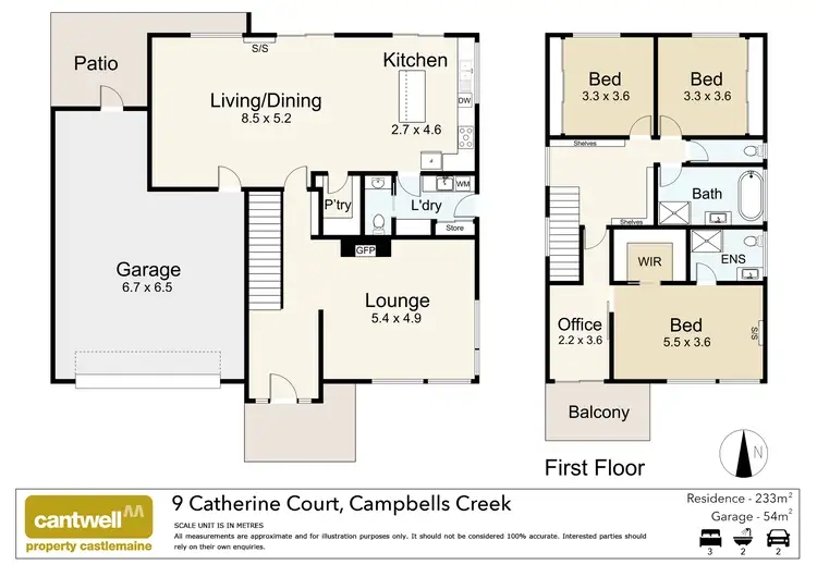 Floorplan of Homely house listing, 9 Catherine Court, Campbells Creek VIC 3451