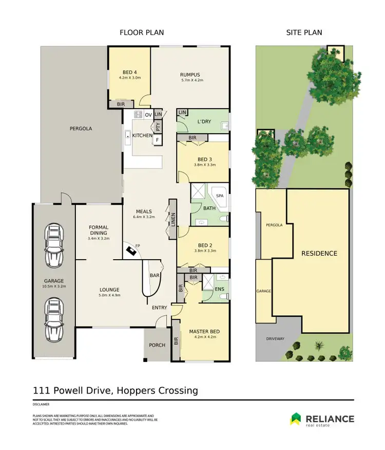 Floorplan of Homely house listing, 111 Powell Drive, Hoppers Crossing VIC 3029