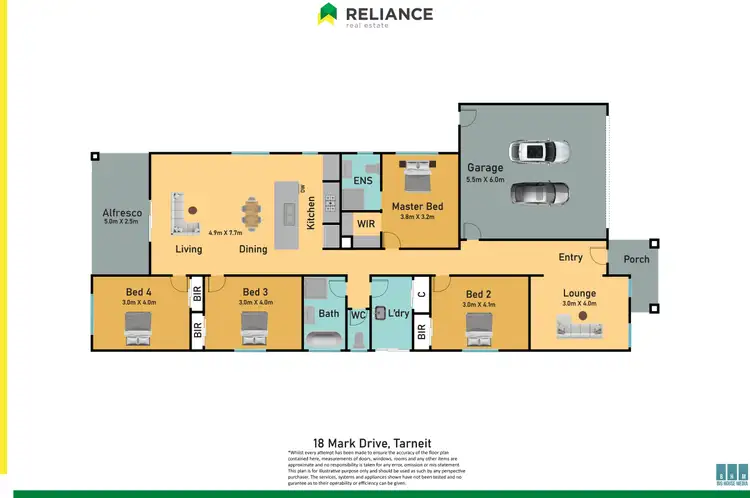 Floorplan of Homely house listing, 18 Mark Drive, Tarneit VIC 3029