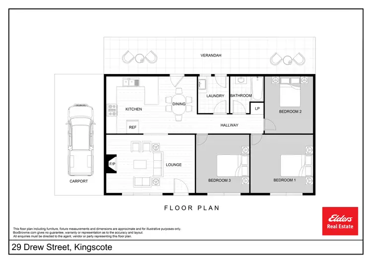 Floorplan of Homely house listing, 29 Drew Street, Kingscote SA 5223