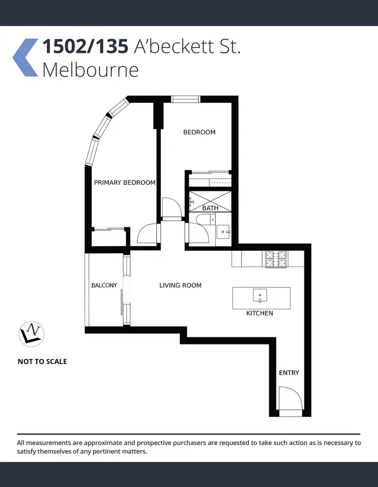 Floorplan of Homely apartment listing, 1502/135 A'beckett Street, Melbourne VIC 3000