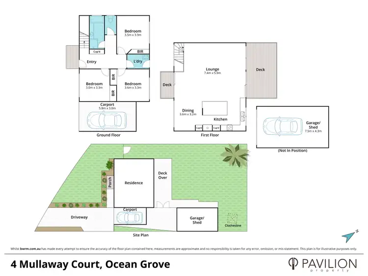 Floorplan of Homely house listing, 4 Mullaway Court, Ocean Grove VIC 3226