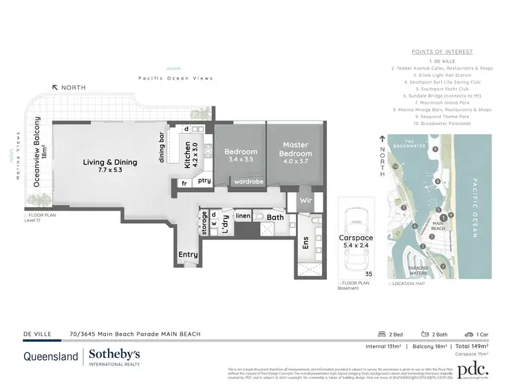 Floorplan of Homely apartment listing, 70/3645 Main Beach Parade, Main Beach QLD 4217