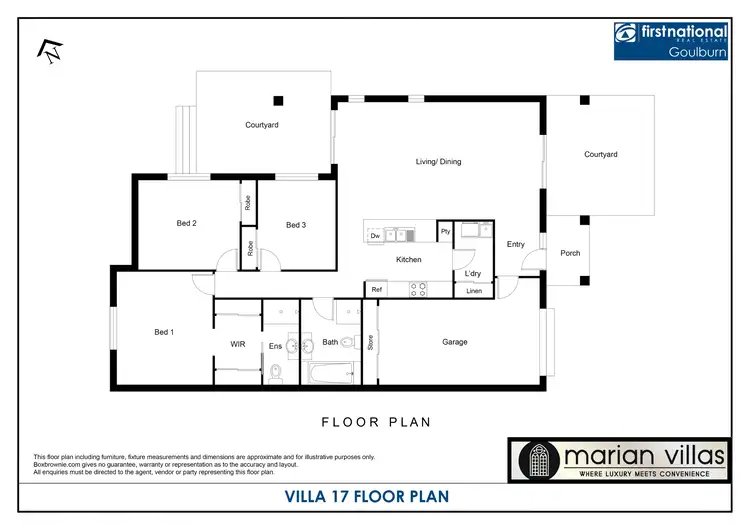 Floorplan of Homely villa listing, 17/85 Marian Villas, Bourke Street, Goulburn NSW 2580