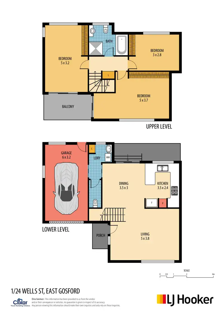 Floorplan of Homely townhouse listing, 1/24 Wells Street, East Gosford NSW 2250