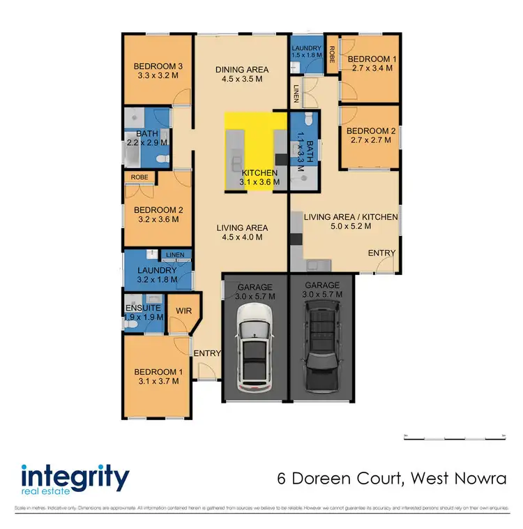 Floorplan of Homely semi-detached listing, 6 & 6A Doreen Court, West Nowra NSW 2541