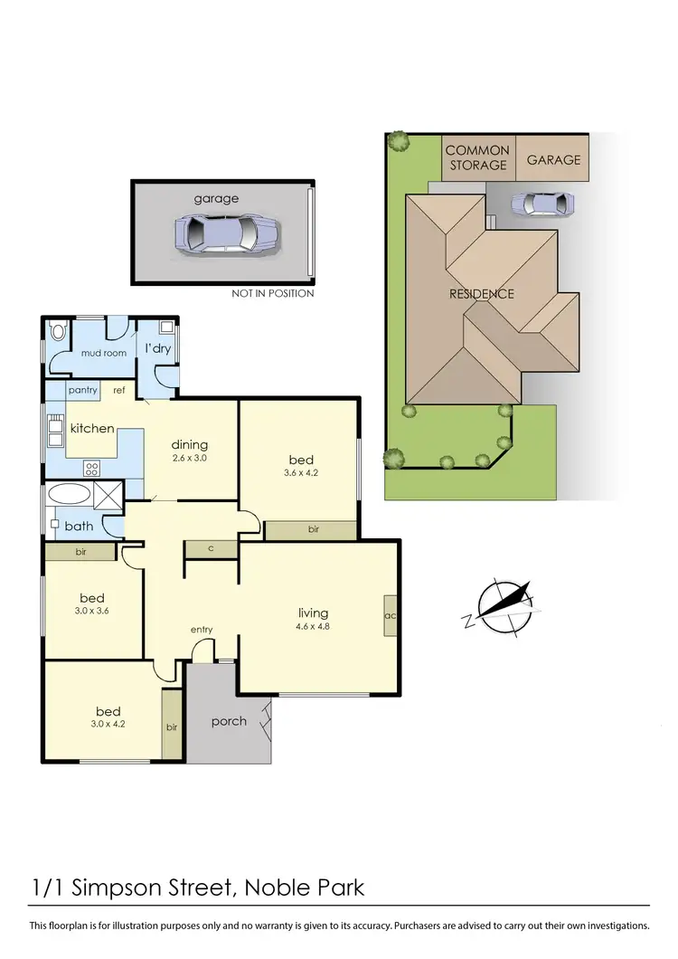 Floorplan of Homely unit listing, 1/1 Simpson Street, Noble Park VIC 3174