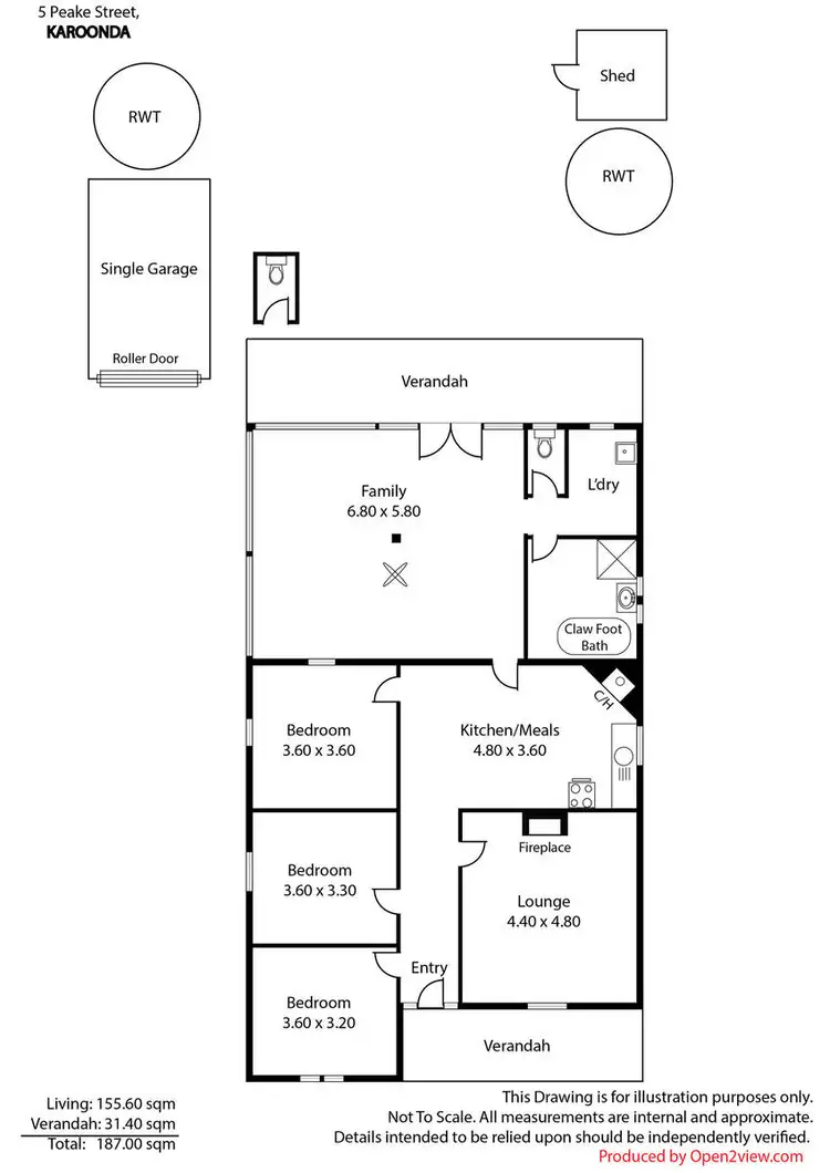 Floorplan of Homely house listing, 5 Peake Street, Karoonda SA 5307