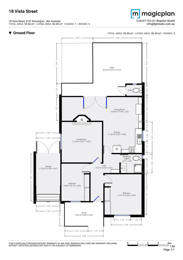 Floorplan of Homely house listing, 18 Vista Street, Kensington WA 6151