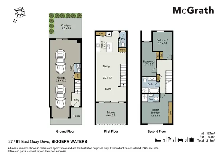 Floorplan of Homely townhouse listing, 27/61 East Quay Drive, Biggera Waters QLD 4216