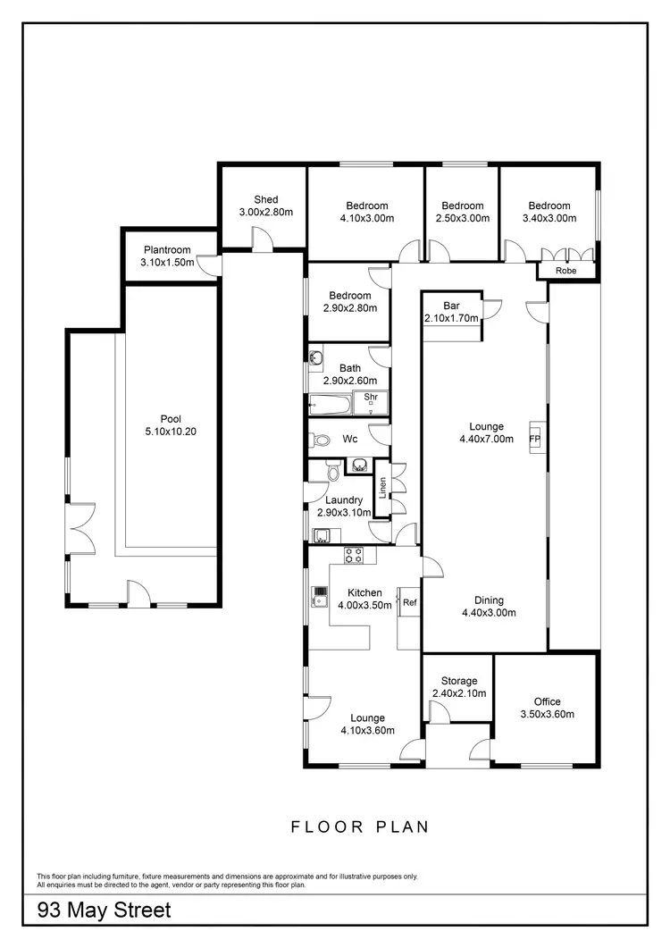 Floorplan of Homely house listing, 93 May Street, Goulburn NSW 2580
