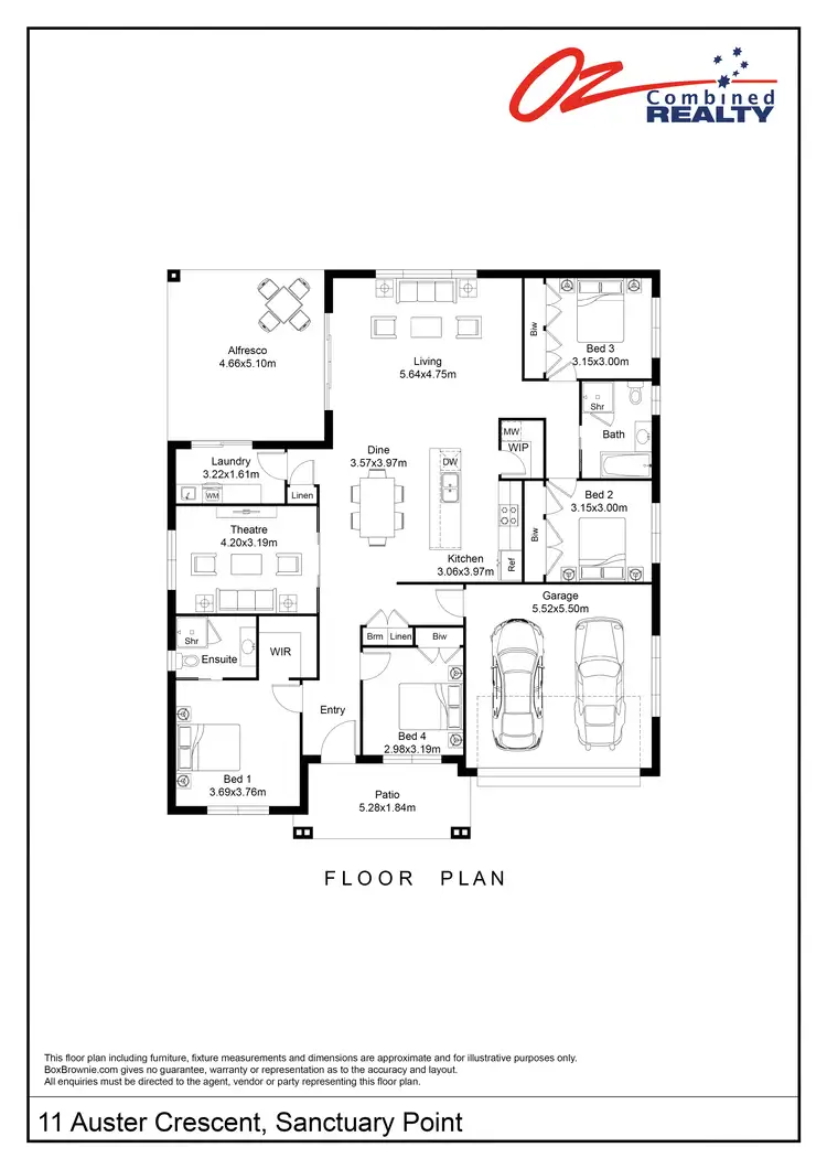 Floorplan of Homely house listing, 11 Auster Crescent, Sanctuary Point NSW 2540
