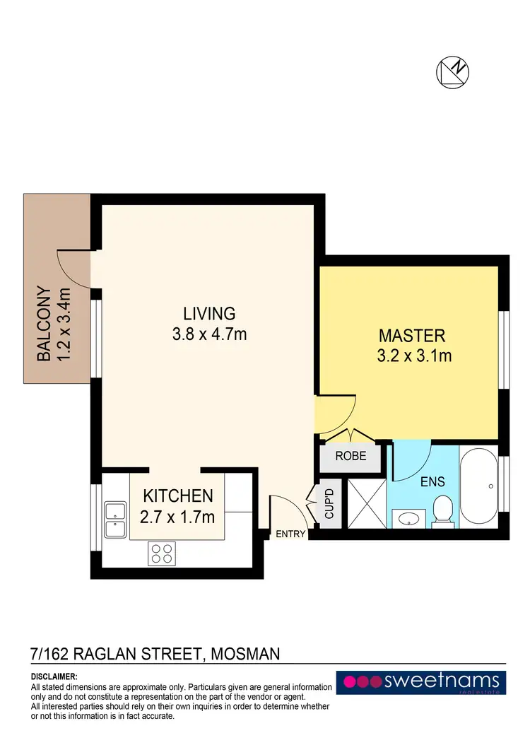 Floorplan of Homely apartment listing, 7/162 Raglan Street, Mosman NSW 2088