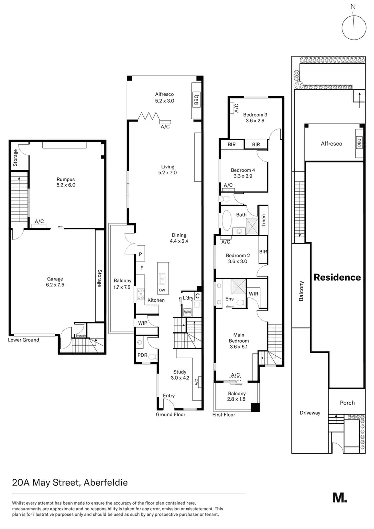 Floorplan of Homely house listing, 20A May Street, Aberfeldie VIC 3040